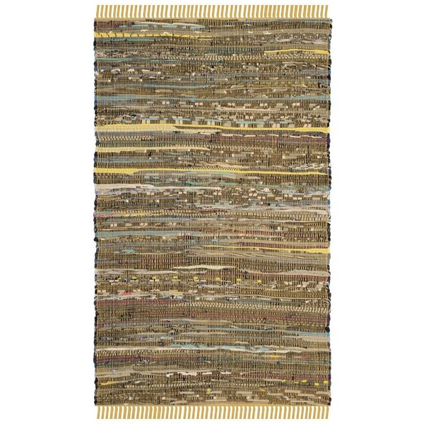 Safavieh 2 x 3 ft. Rag Hand Woven Rug, Accent - Yellow and Multi Color RAR127H-2